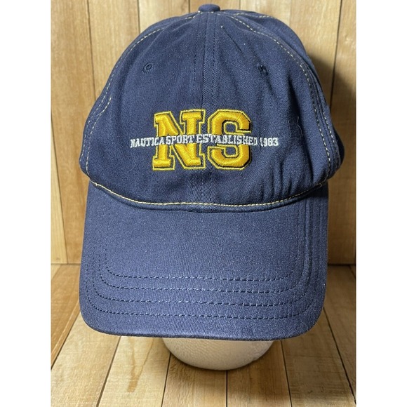 Nautica‎ Unisex Yellow Baseball Hat Fitted Small Medium Sailboat Golf Casual Cap - Picture 1 of 4